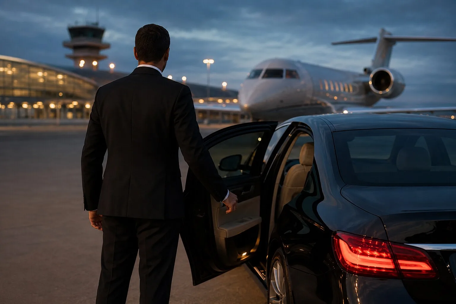 Private chauffeur meeting travellers at Valencia Airport